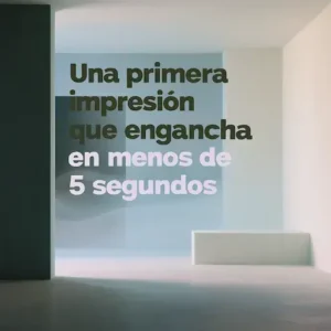 Una primera impresión que engancha Espacio interior minimalista representando la primera impresión de una página web