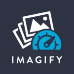 Imagify Logotipo de Imagify, un plugin de optimización y compresión de imágenes para WordPress.