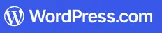 Logotipo oficial de WordPress.com, una plataforma de creación de blogs y sitios web basada en WordPress, con alojamiento y herramientas integradas.